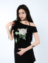 LACE LINED DRESS [BLACK]