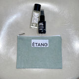 Étang Denim Pouch set | Green