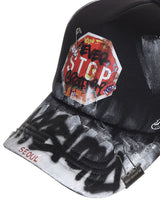 BBD Never Stop Painted Trucker Mesh Cap (Black)