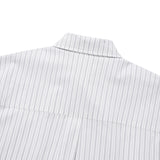 KIRSH プレーンストライプルーズフィットシャツ [WHITE]