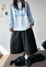 Toyd Blue Number Star Patch Tattoo Bermuda Shorts 2color
