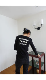 BACK typo sleeve top