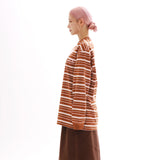 ハッピーラインズ ロングスリーブTシャツ_ベージュ