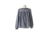 Anna Stripe Lace Frill Layered Blouse