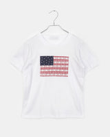 Ktin American Flag Patch Lace Short-Sleeved T-Shirt