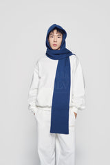 24FW ベーシックロゴジャカードマフラーバラクラバ ネイビー