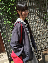[unisex] ヒダニツーベイストリングウインドブレーカージャンパー