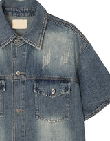 OW Udin Two-Pocket Washed Denim Shirt (2C)