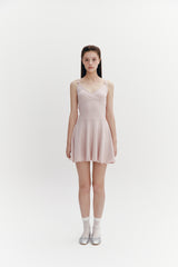 Wave Flare Dress Pink