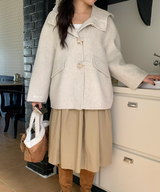 ダッフルハーフレングスハンドメイドコートジャケット