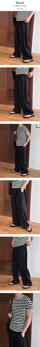 [Unisex] Side tuck wide sweat pants(5color)