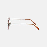 Knouun Round titanium glasses CODE. 101. A PinkBrown
