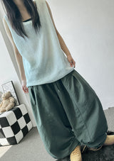Catch Curve Seersucker Belted Semi-Balloon Pants 4COLOR