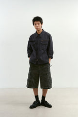 Camo Field Cargo Shorts (Washed Gray)