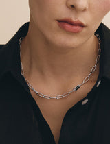 26SS★ [Premium Plating] H Edition AB Round Tag Chain Necklace