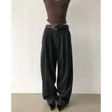 [UNISEX] ストライプカーブドスラックス