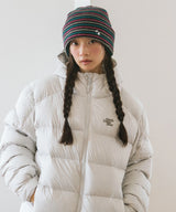 MULTI STRIPED KNIT BEANIE PURPLE(CV2GFUAB32A)