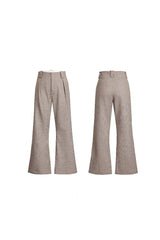 Embroidered Flare Dress Trousers
