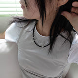 black cross necklace
