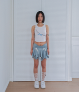 micro lace skirt&pants_skyblue