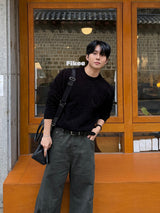 Log velvet round knitwear
