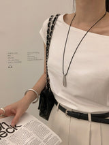 [MADE] Cunpose Unbalanced Off-Shoulder T-shirt