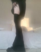 Donna Loose Fit Long Socks (Black)