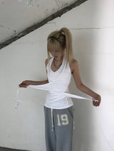 WRAP HALTERNECK SLEEVELESS