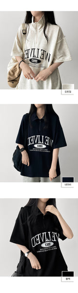リヴェン ハーフジップ アノラック ショートスリーブ Tシャツ
