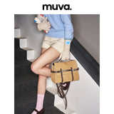muva. 牛革 ベルベット 3WAY ミニリュック