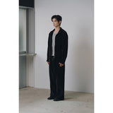 ベルベットコーデュロイカーブクロップジップアップ(Black)