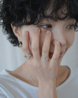 [925SILVER] FLOW LINE HEART DAILY RING