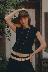 Twin Buttons tee