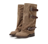 Zadie Triple-Strap Slouch Boots