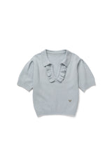 Vanilla frill knit_skyblue