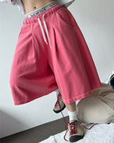 ペールピグメントウォッシングピンタックバミューダ 🎀🖤🩶💚4COLOR