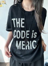 コディ ウナイ ビッグレター セミクロップド リブニット Tシャツ 3カラー
