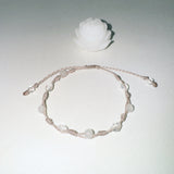 ウォームロータスノットブレスレット (white)