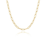 26SS★ [Premium Plating] H Edition AB Round Tag Chain Necklace