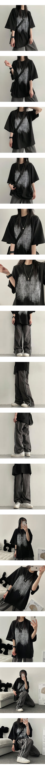 Largan banding two-line nylon pants