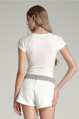 K Essential shorts, White
