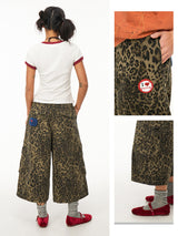 Printed pocket straight-leg shorts