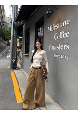 Super Pintuck Wide Cotton Pants