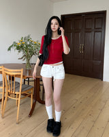 [1+1] Pose Round Three Quarter T-shirt