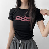 ダブルS サイド シャーリング クロップド ショートスリーブ Tシャツ (5 colors)