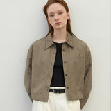 (T-6933)ESSENTIAL WARM HARF SLEEVE SLIM TEE