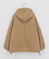 Syasdeulo Quilted Boucle Hood Half Coat Jacket