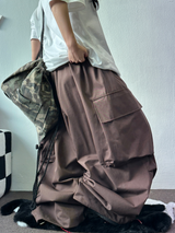 BIG BIG COTTON CARGO BALLOON WIDE OVER PANTS 🖤🩶🤎 - 3 COLORS