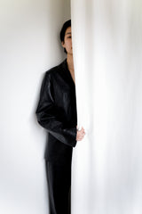 Faux leather jacket, Black