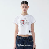 DISNEY BUTTERFLY RIBBON DALMATIAN CROP TOP_WHITE